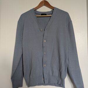 OAK + FORT Slate Blue Oversized OS Cardigan